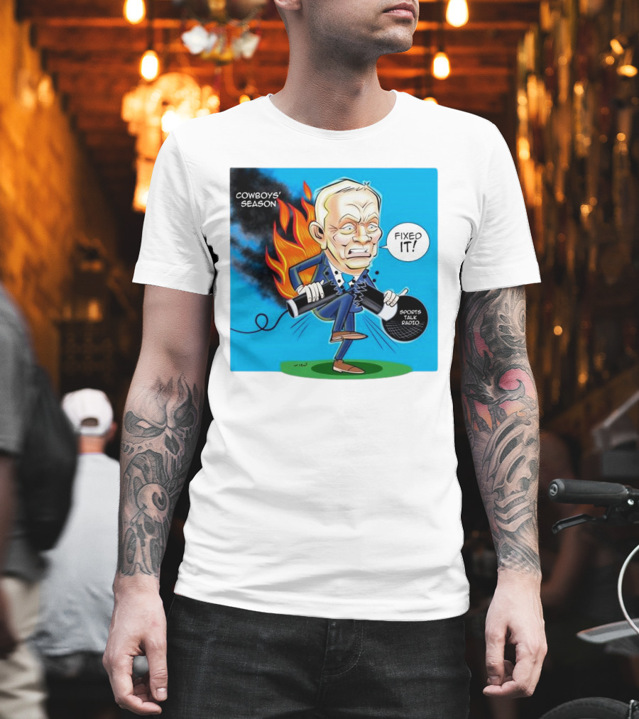 Cowboys' Season Fixed it Sports Talk Radio Cartoon T-Shirt