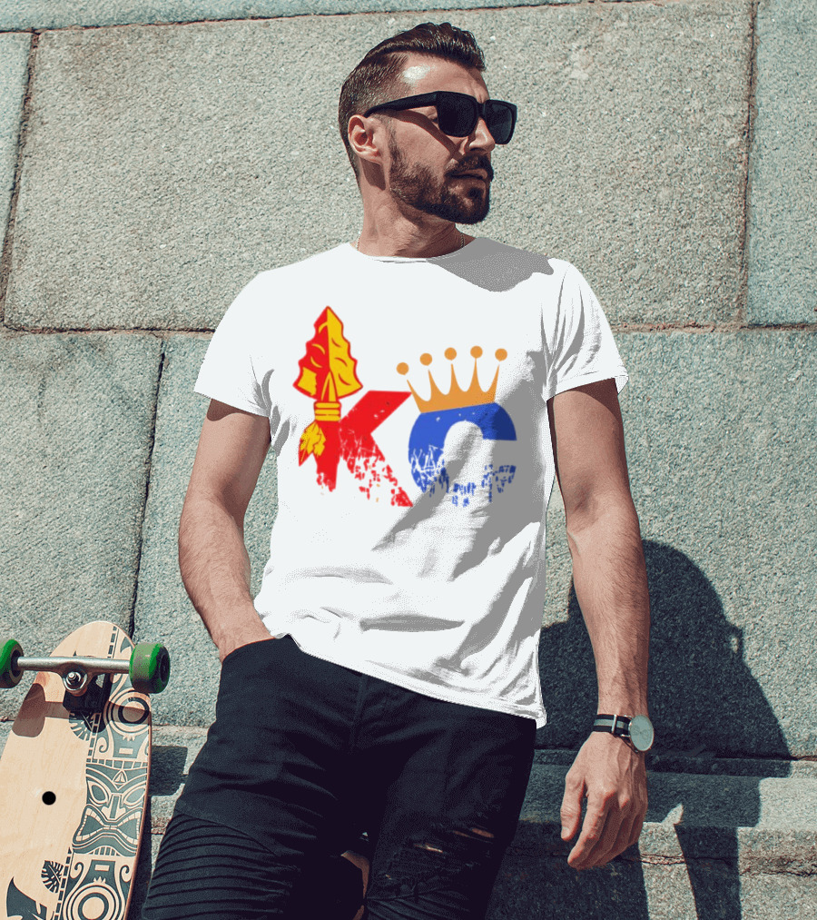 Kansas City Chiefs Arrowhead And Royals Crown KC Combo T-Shirt
