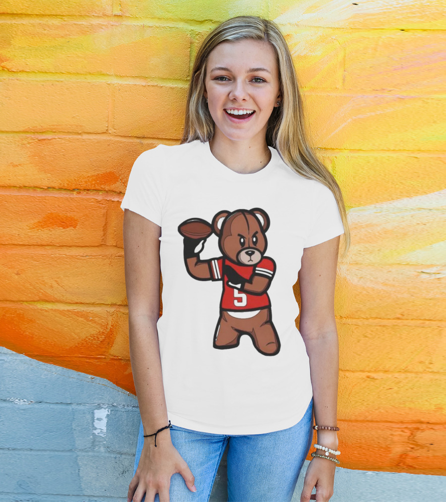 Louisville Teddy Bear Football Player Cartoon T-Shirt