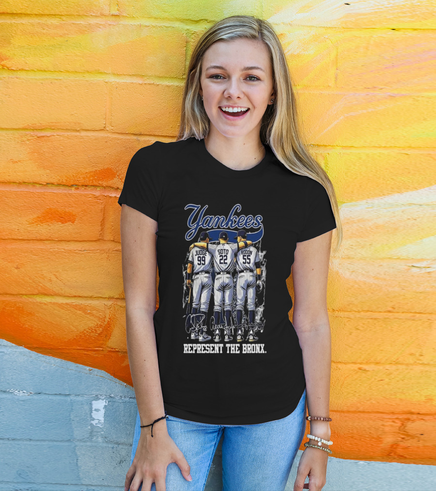 Yankees Judge Soto Rodon Represent The Bronx Signatures T-Shirt