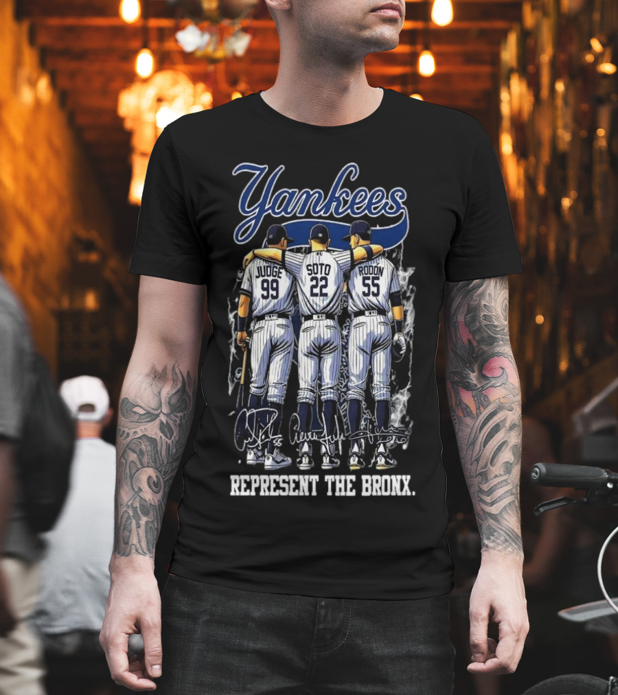 Yankees Judge Soto Rodon Represent The Bronx Signatures T-Shirt