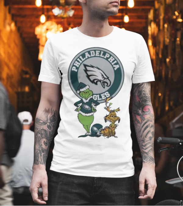 Philadelphia Eagles Grinch Max Merry Christmas T-Shirt Philadelphia Eagles Grinch Max Merry Christmas T-Shirt