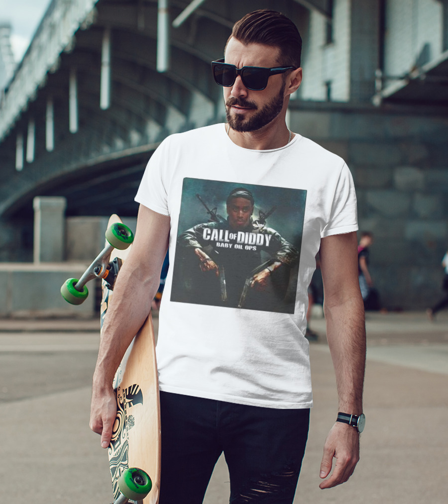 Call Of Diddy Baby Oil Ops Parody Game Soldier Image T-Shirt