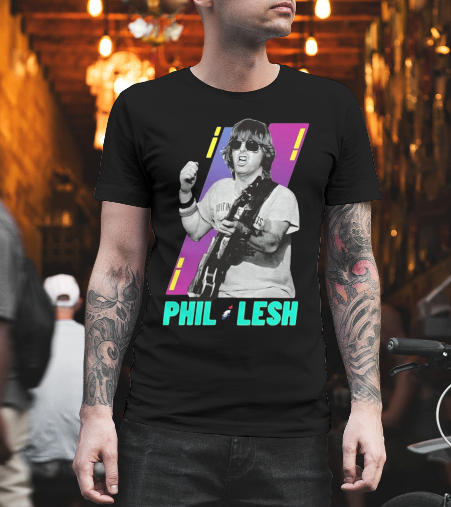 Phil Lesh Colorful Retro Style Grateful Dead Bassist Image T-Shirt