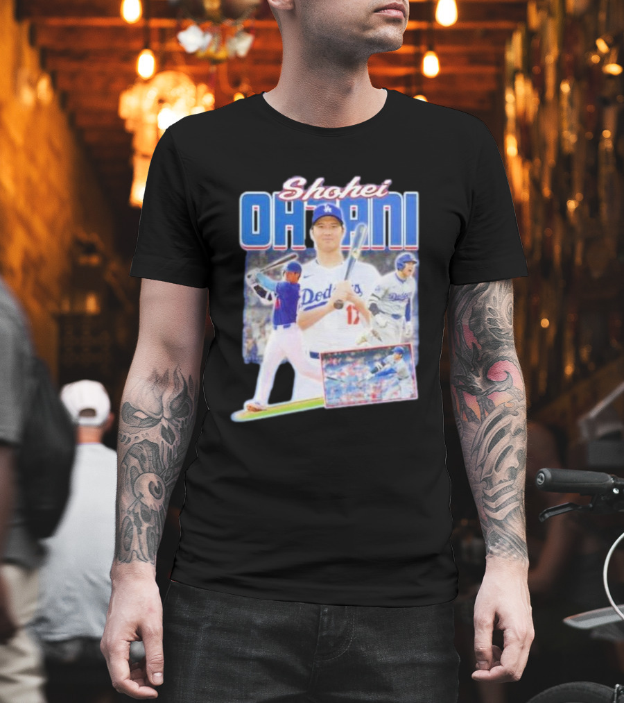 Shohei Ohtani Dodgers Baseball Collage T-Shirt