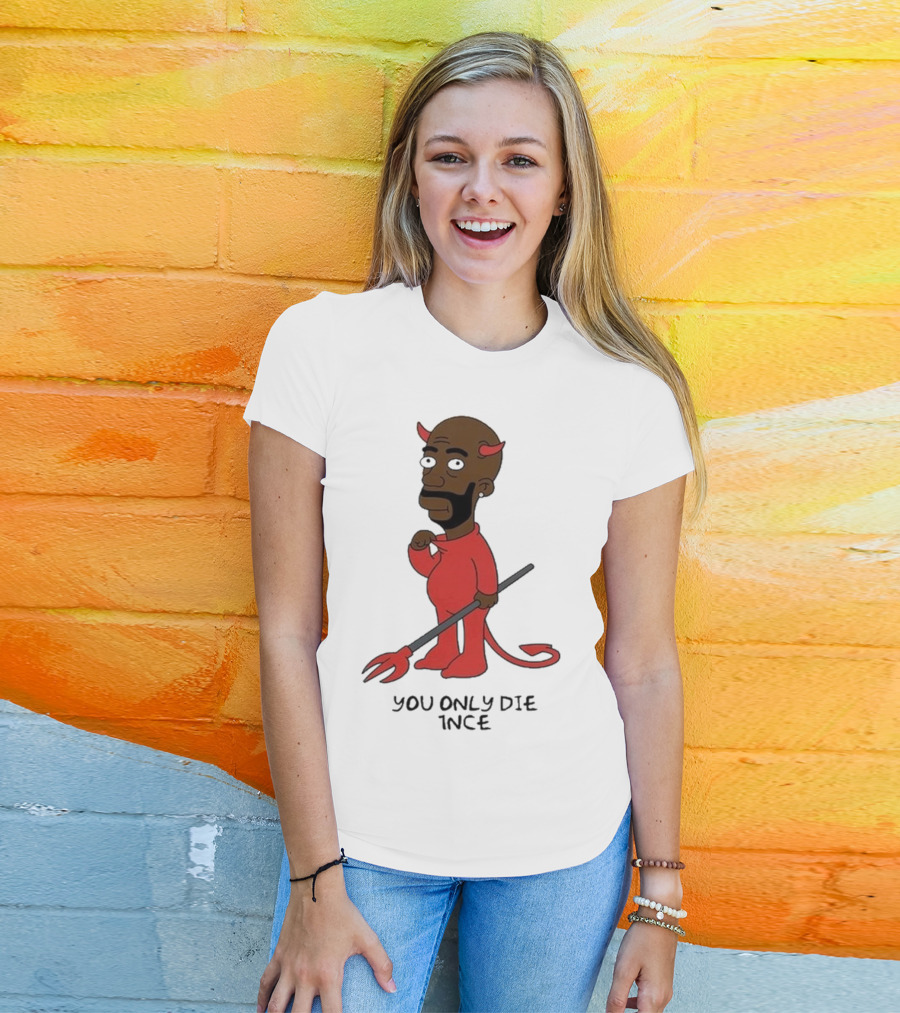 Freddie Gibbs Gibbsons You Only Die 1Nce Devil Cartoon Character T-Shirt