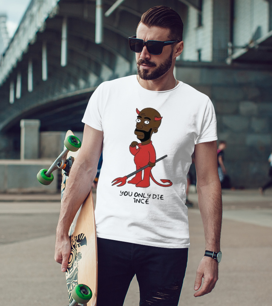 Freddie Gibbs Gibbsons You Only Die 1Nce Devil Cartoon Character T-Shirt