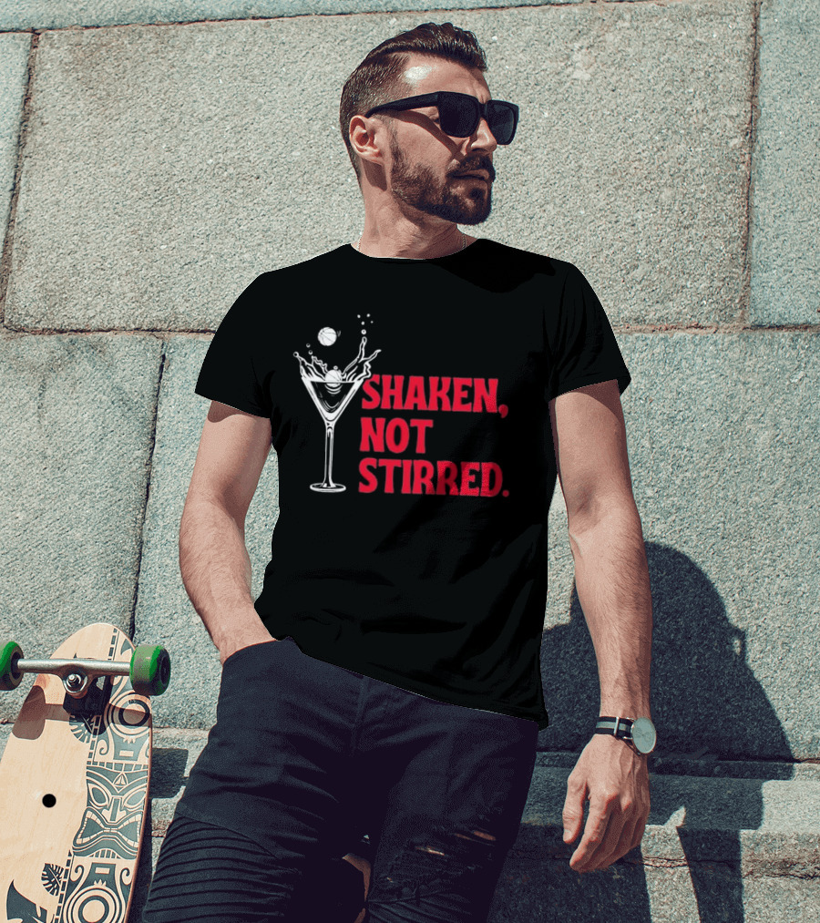Rutgers Scarlet Knights Shaken Not Stirred Martini Basketball T-Shirt