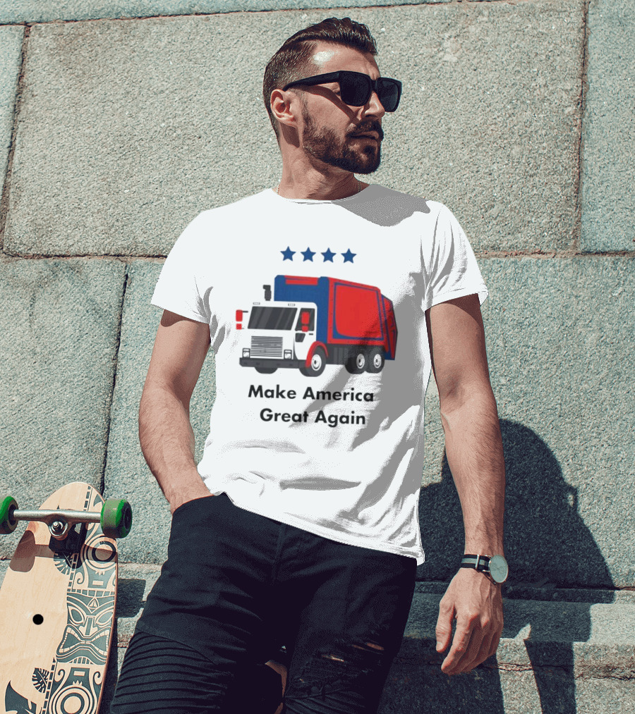 Make America Great Again Garbage Truck With Stars T-Shirt