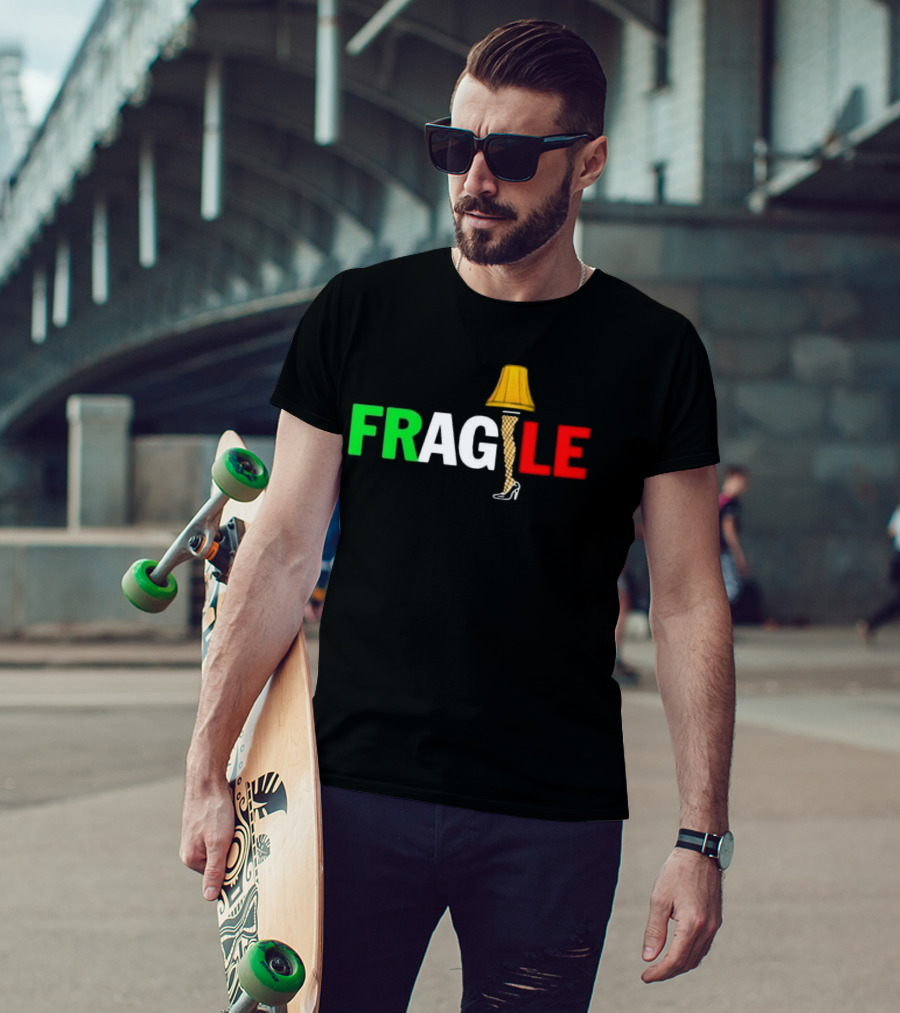 Fragile Italian Christmas Leg Lamp T-Shirt