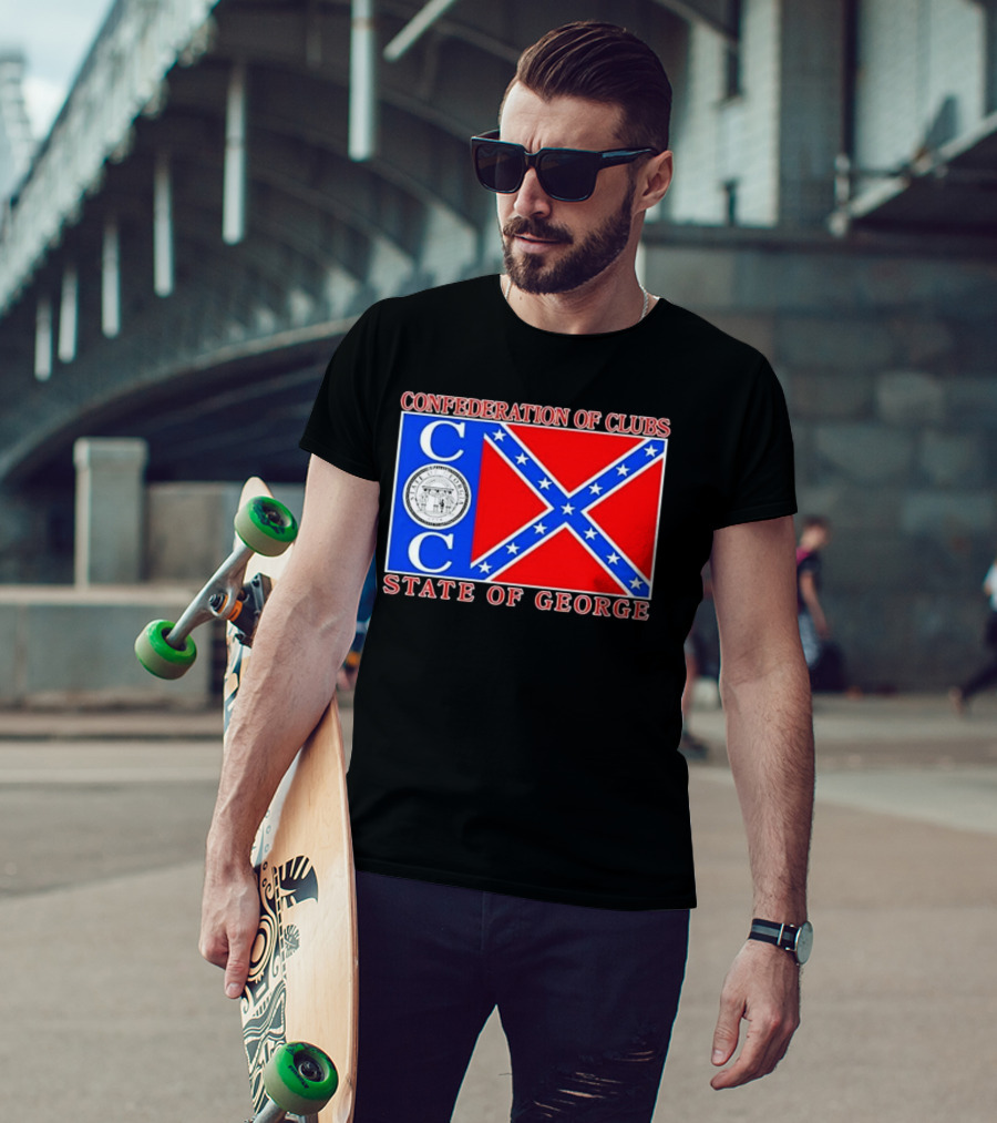 Confederation Of Clubs State Of George Flag With Seal T-Shirt
