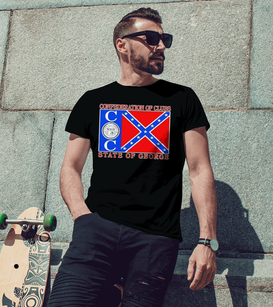 Confederation Of Clubs State Of George Flag With Seal T-Shirt