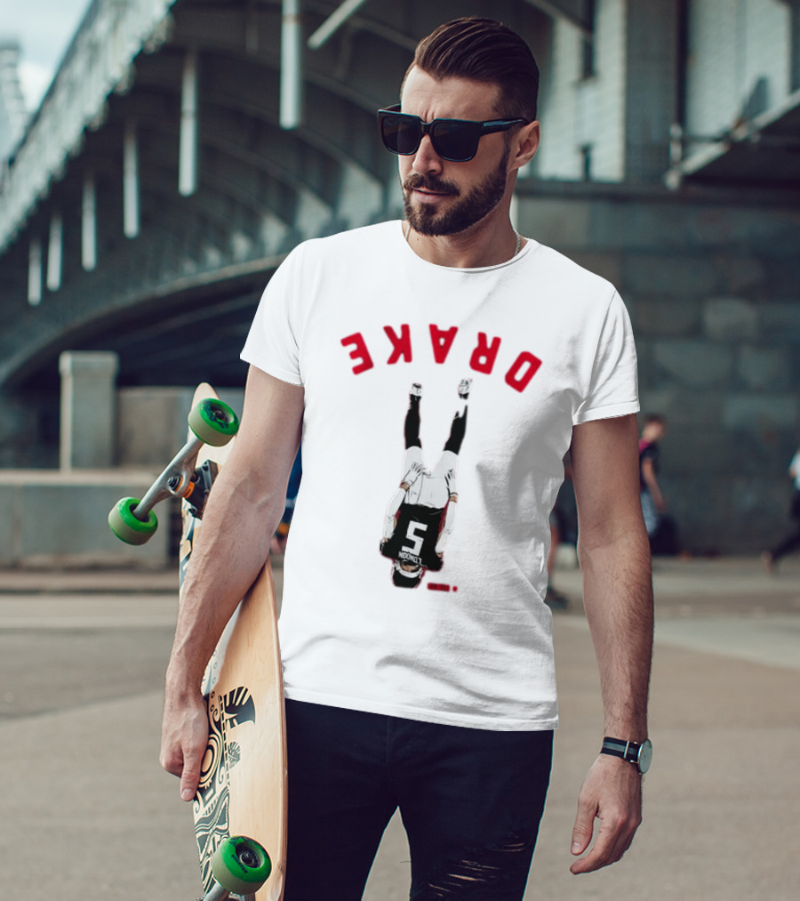 Drake London Upside Down Jersey Number Five T-Shirt
