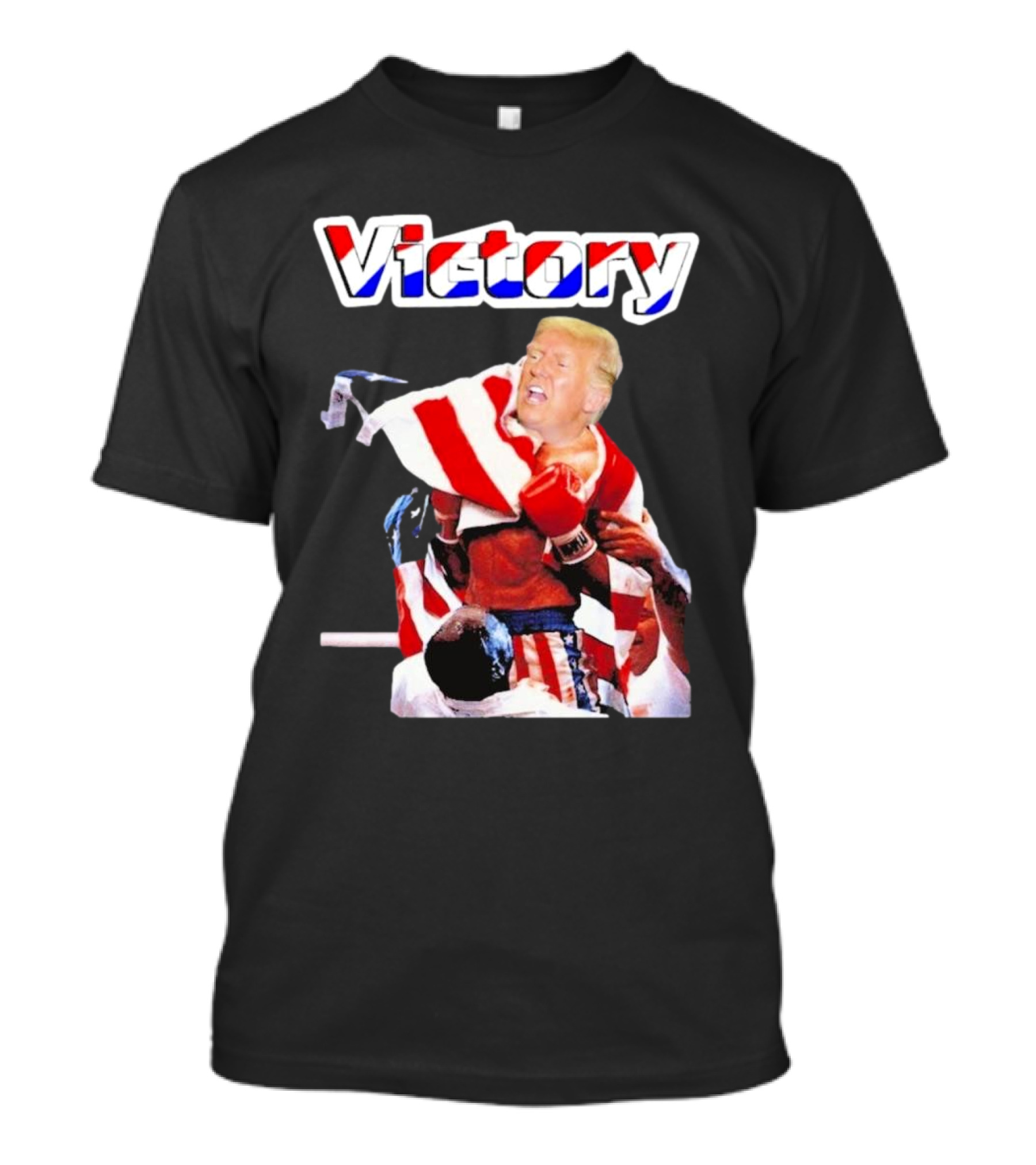 Trump Victory 2024 Wrapped In American Flag T-Shirt