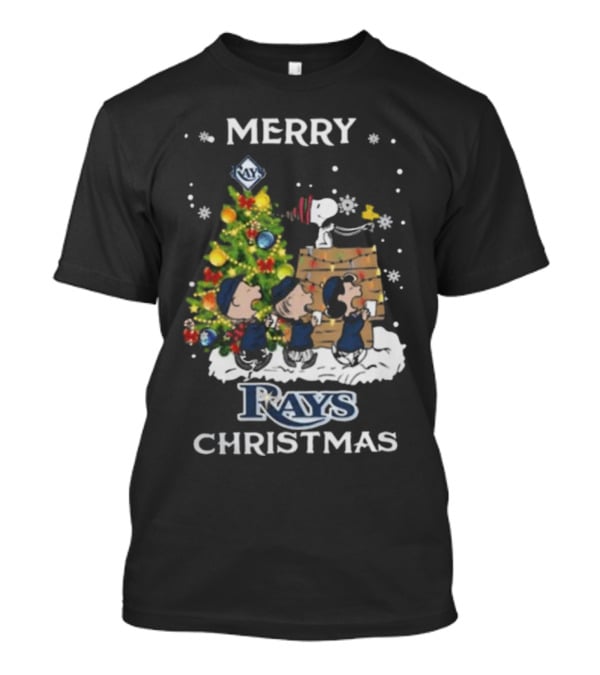 Merry Rays Christmas Tampa Bay Snoopy And Friends T-Shirt