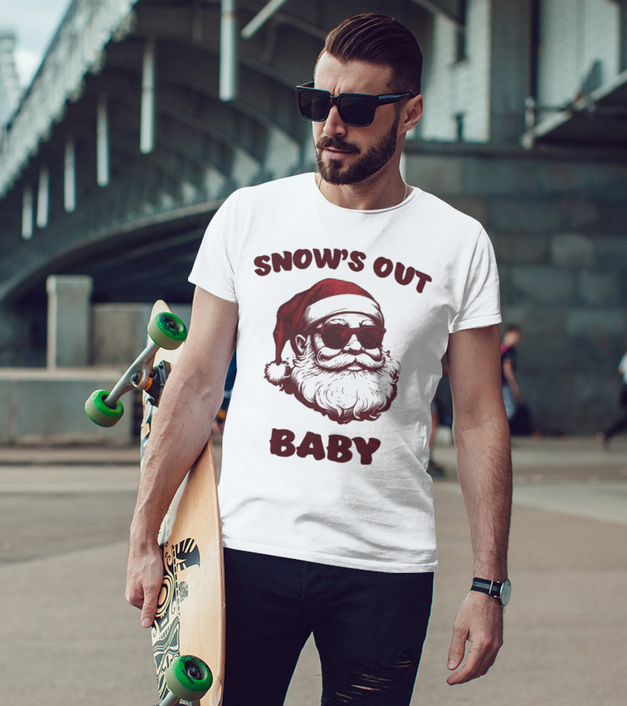 Snow’s Out Baby Santa Christmas T-Shirt