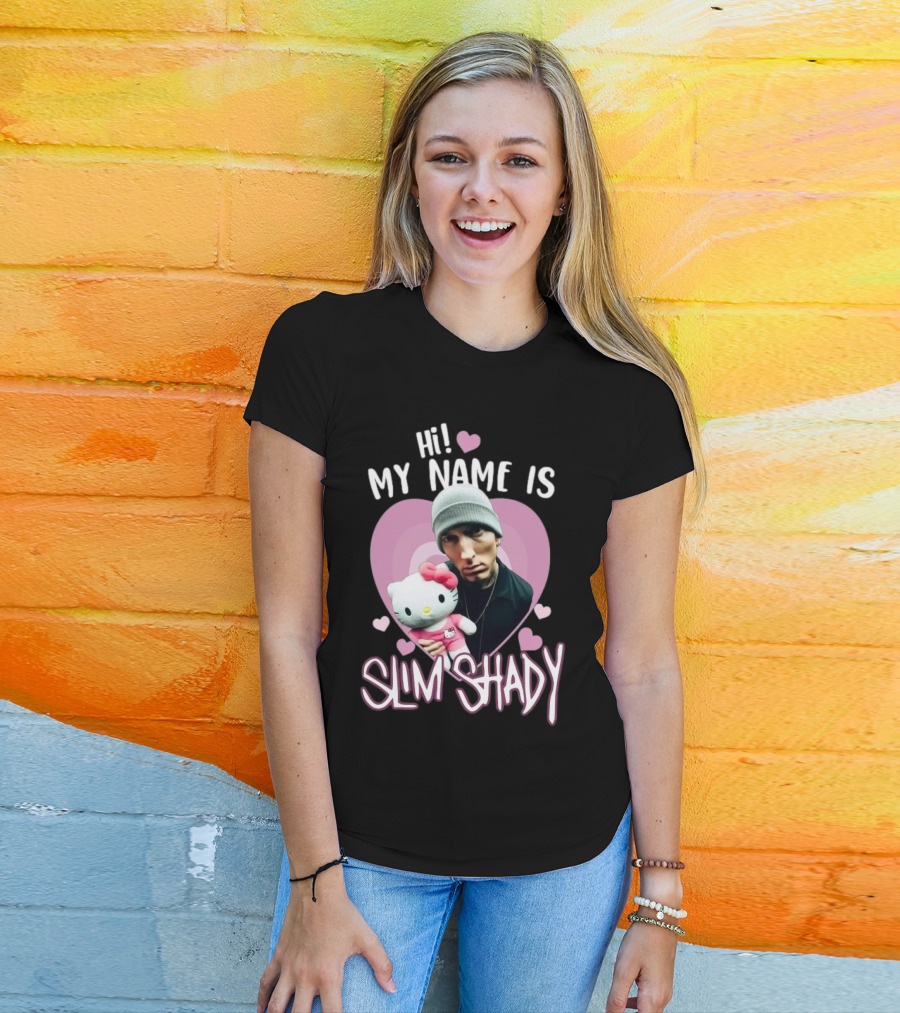 Hi My Name Is Slim Shady Eminem Hello Kitty T-Shirt