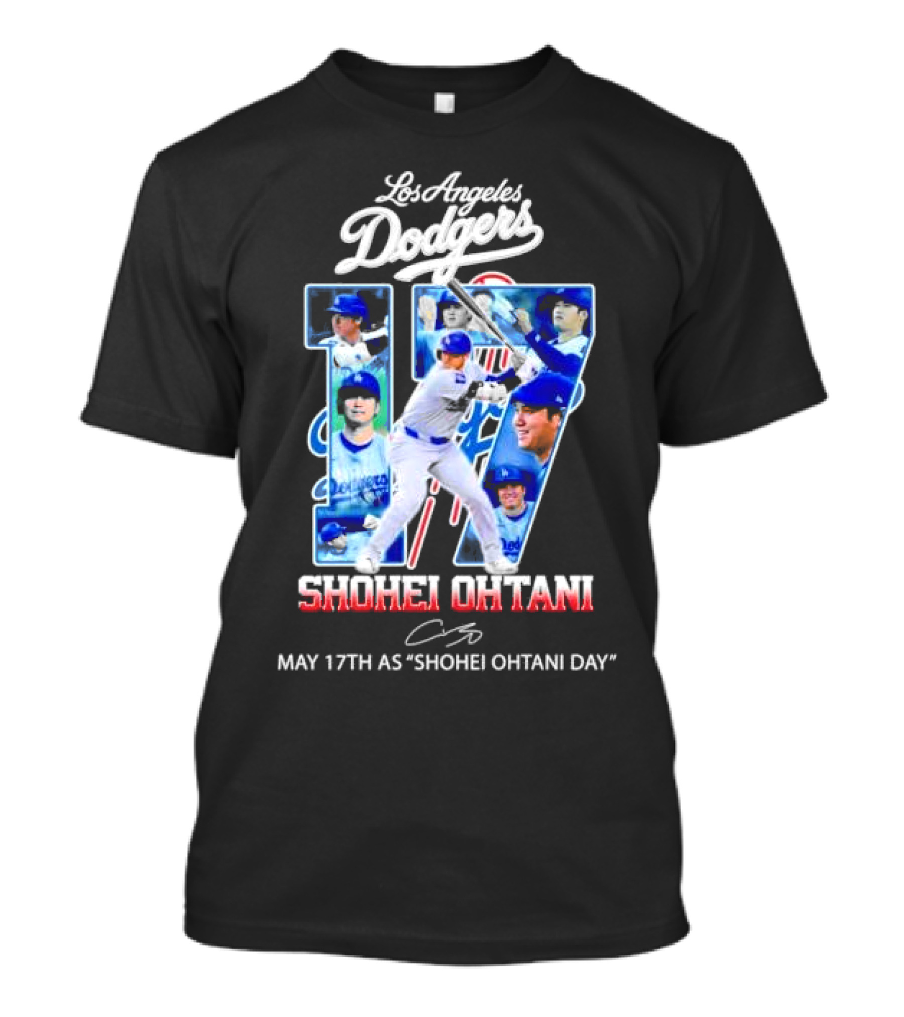 Los Angeles Dodgers Shohei Ohtani 17 May 17th As Shohei Ohtani Day Signature T-Shirt