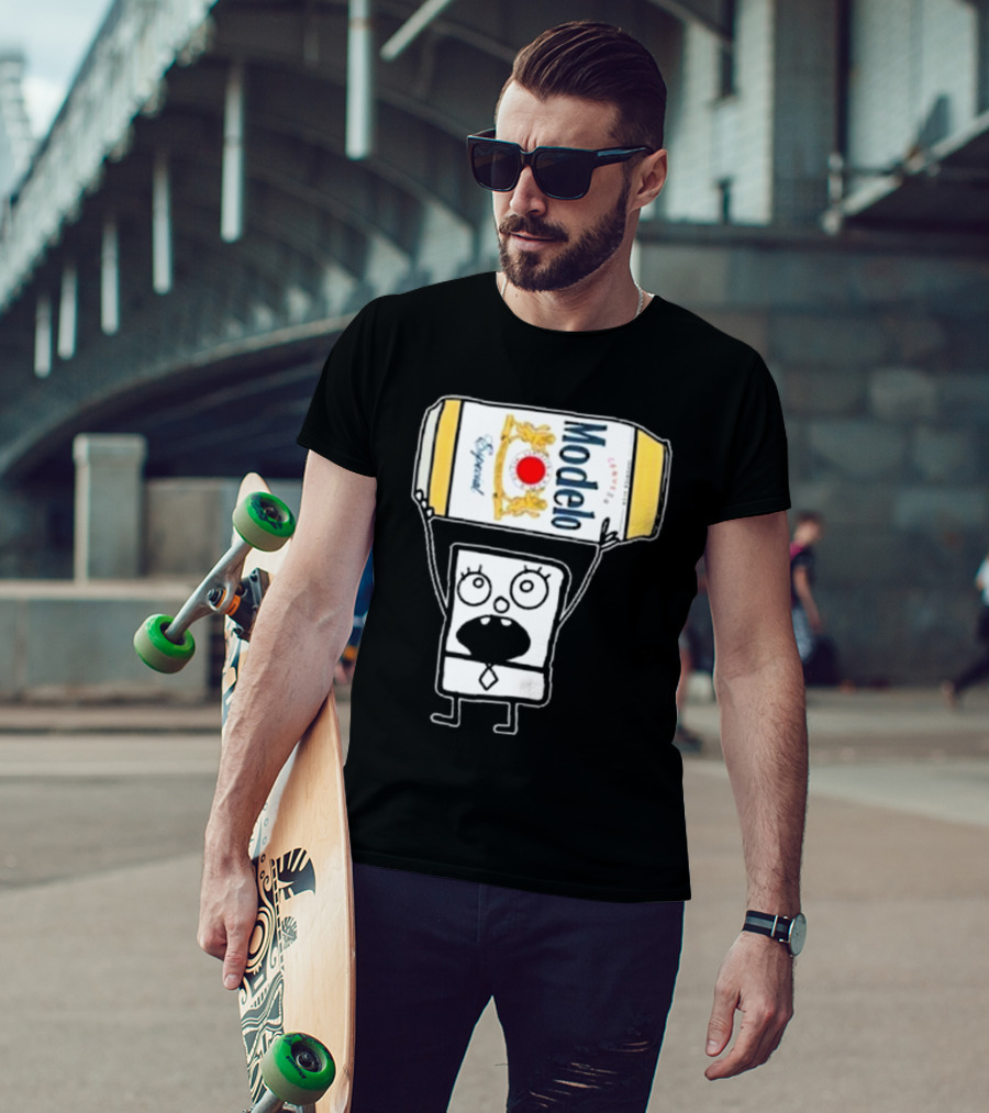 Doodlebob Lifting Modelo Especial Beer Can T-Shirt