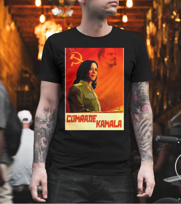 Comrade Kamala Harris Soviet-Style Propaganda T-Shirt Comrade Kamala Harris Soviet-Style Propaganda T-Shirt