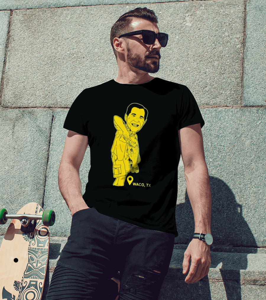 Scott Drew Fishing Caricature Waco TX T-Shirt