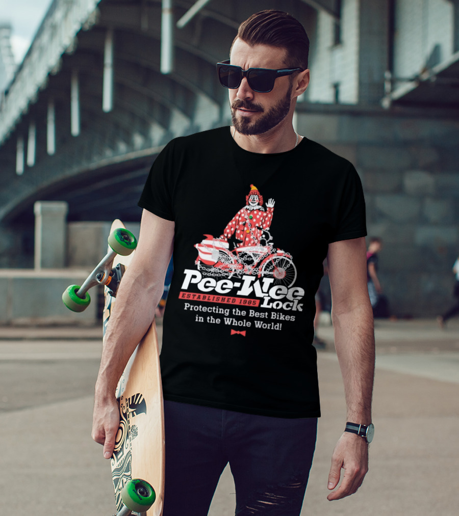 Pee-Wee Lock Established 1985 Protecting The Best Bikes In The Whole World T-Shirt