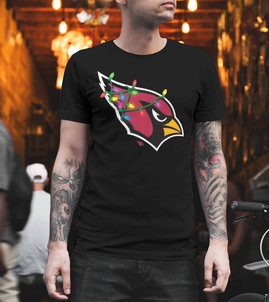 Arizona Cardinals Festive Holiday Lights T-Shirt