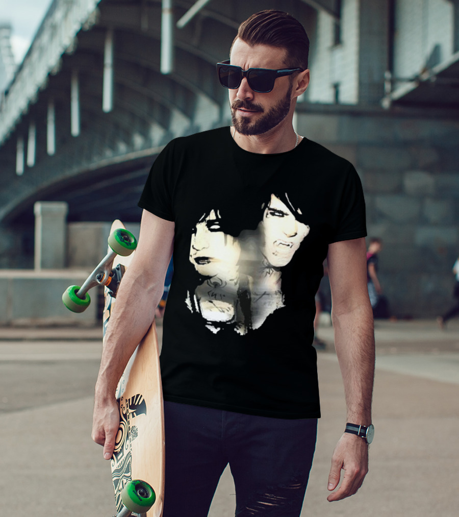 Johnnieguilbert Transformation Dual Expression Emo Vampire Aesthetic T-Shirt