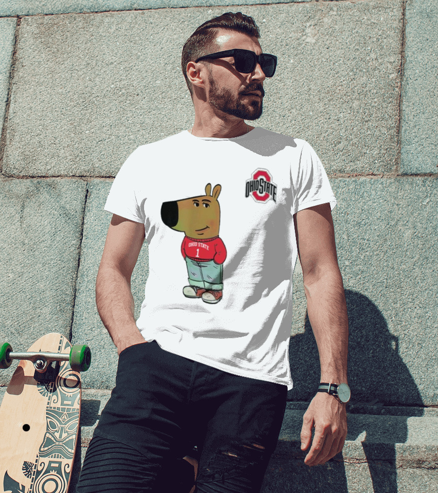 Ohio State Buckeyes Character In Red T-Shirt
