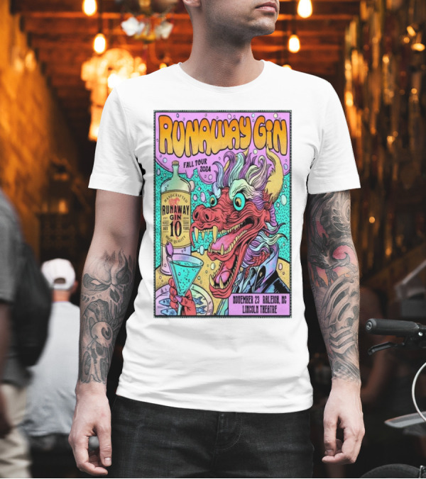 Runaway Gin Fall Tour November 23 2024 Lincoln Theatre Raleigh NC T-Shirt Runaway Gin Fall Tour November 23 2024 Lincoln Theatre Raleigh NC T-Shirt