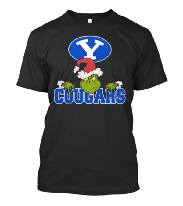 BYU Cougars Grinch Christmas NCAA Football T-Shirt