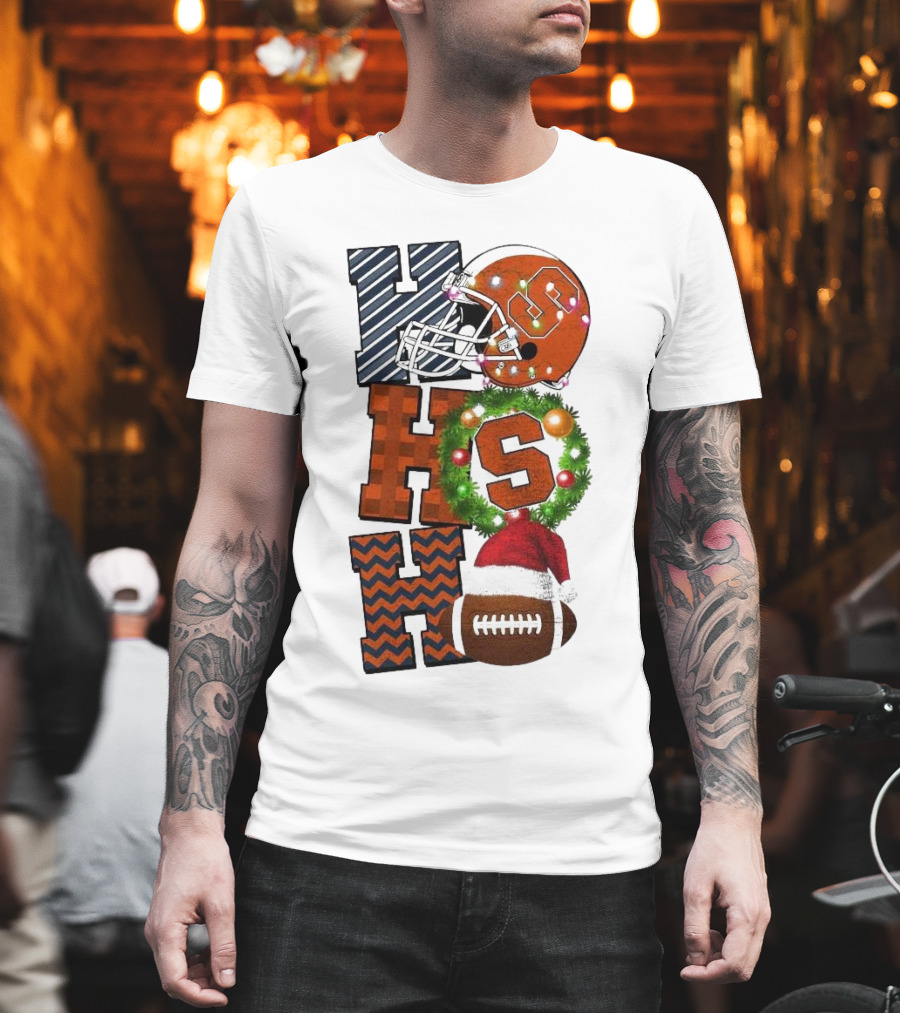 Syracuse Orange Football Ho Ho Ho Christmas Game Day T-Shirt