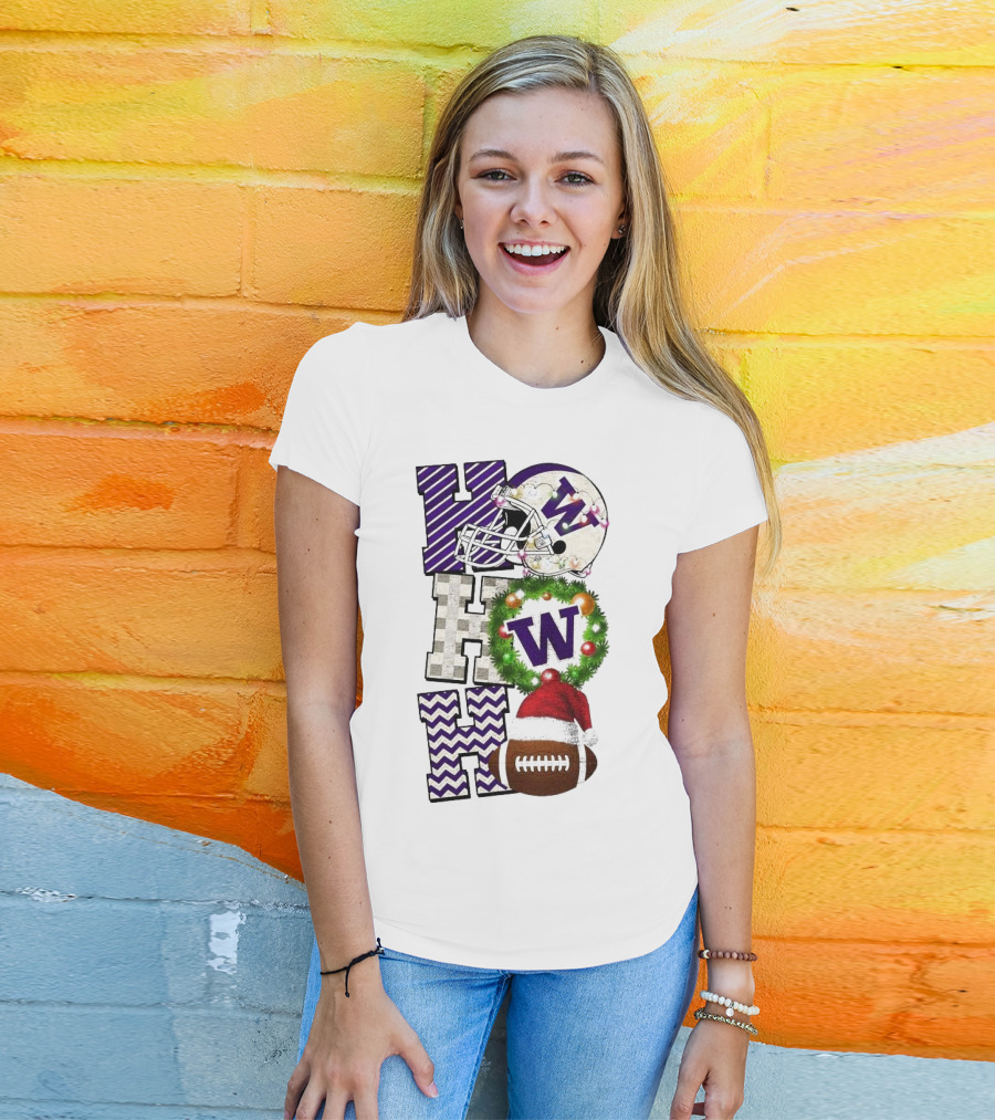 Washington Huskies Football Ho Ho Ho Christmas Game Day T-Shirt