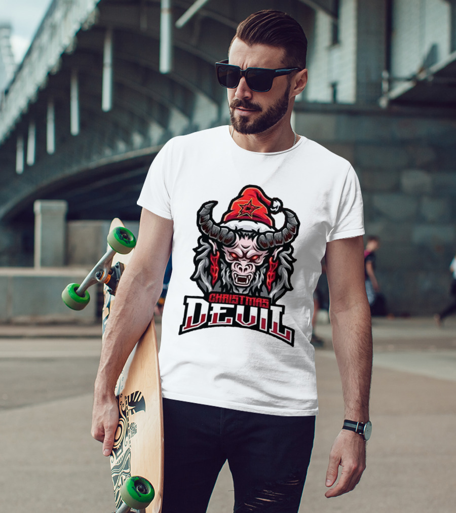 Dallas Stars NHL Krampus Christmas Devil Hockey T-Shirt