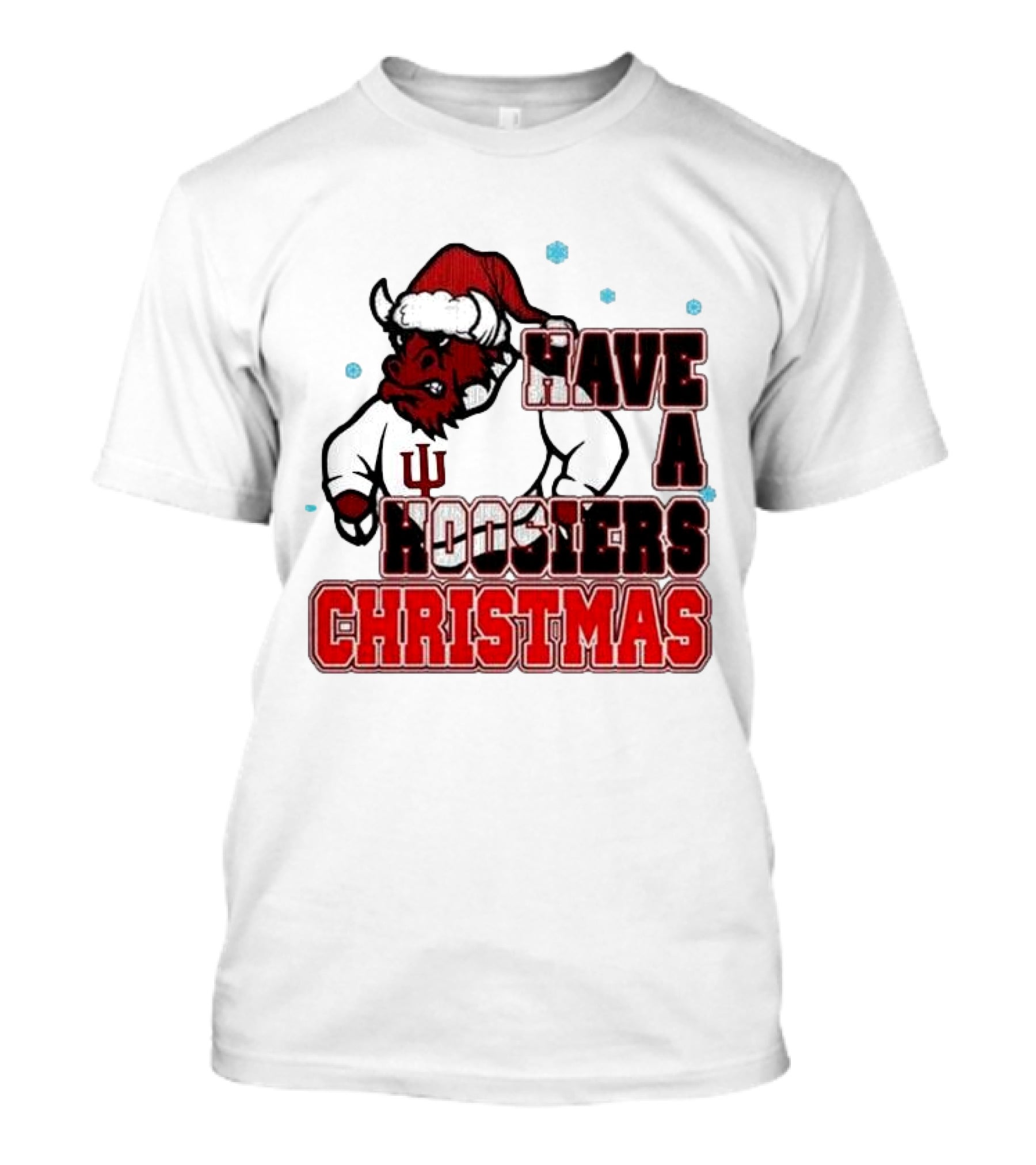 Have A Hoosiers Christmas Indiana Hoosiers Santa Mascot T-Shirt