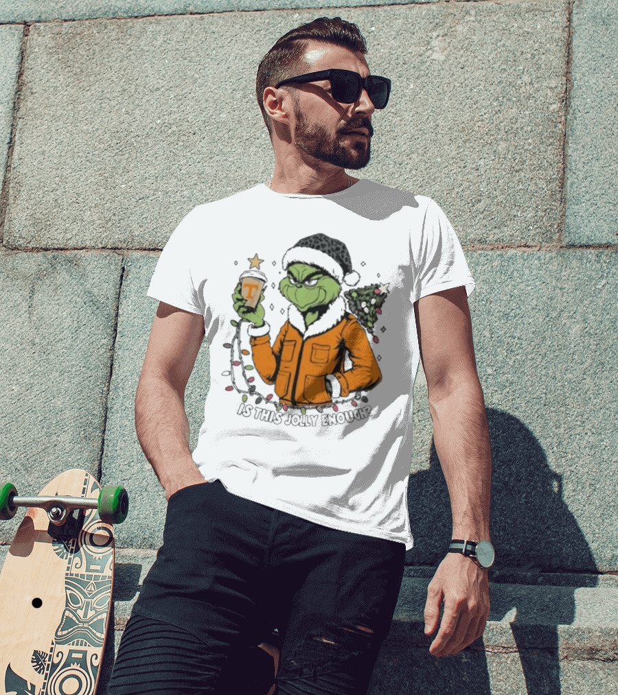 Tennessee Volunteers Grinch Is This Jolly Enough Merry Christmas T-Shirt