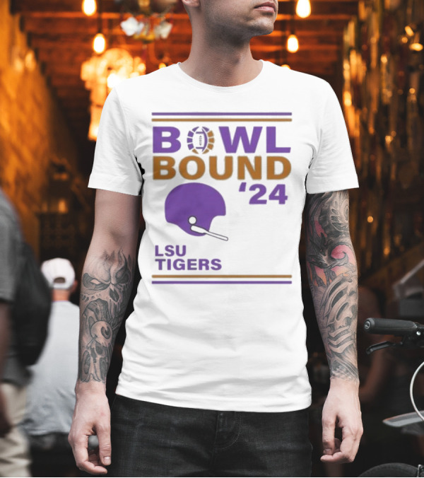 LSU Tigers Bowl Bound '24 Football Helmet T-Shirt LSU Tigers Bowl Bound '24 Football Helmet T-Shirt