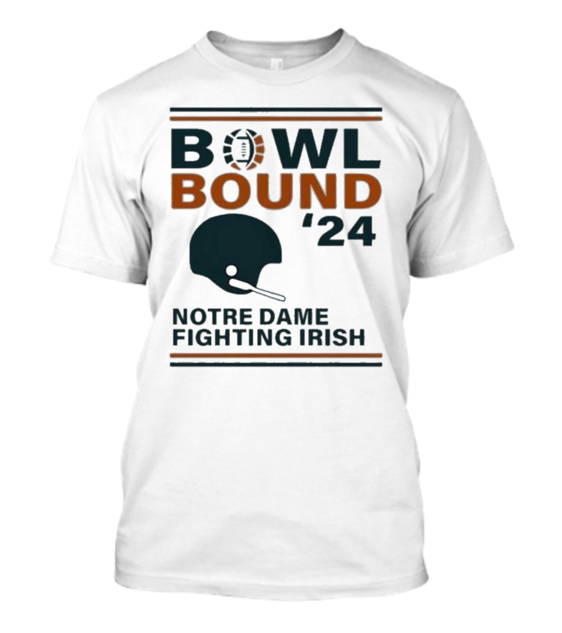 Notre Dame Fighting Irish Bowl Bound '24 Football Helmet T-Shirt