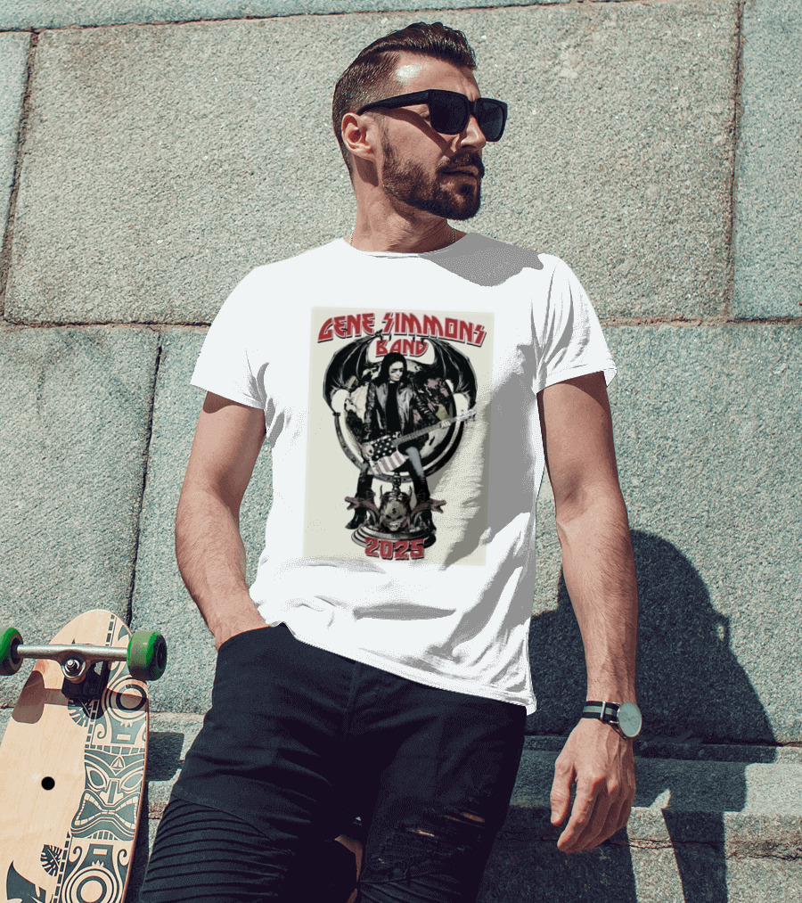 Gene Simmons Band 2025 Spring Shows Featuring Iconic Imagery T-Shirt