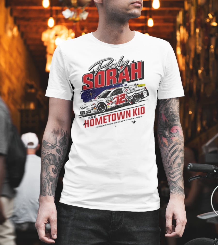Presley Sorah The Hometown Kid Car 12 Indianapolis Raceway Park T-Shirt