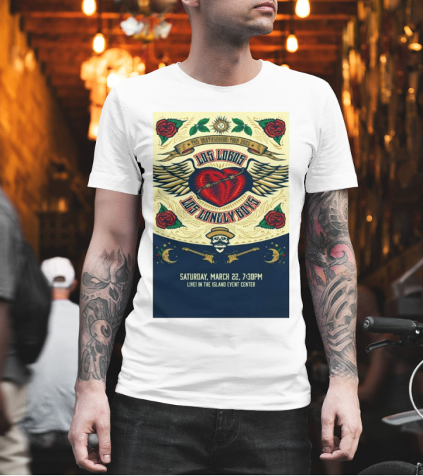 Los Lobos Los Lonely Boys Brotherhood Tour 2025 Welch MN March 22 Live Event Center T-Shirt Los Lobos Los Lonely Boys Brotherhood Tour 2025 Welch MN March 22 Live Event Center T-Shirt