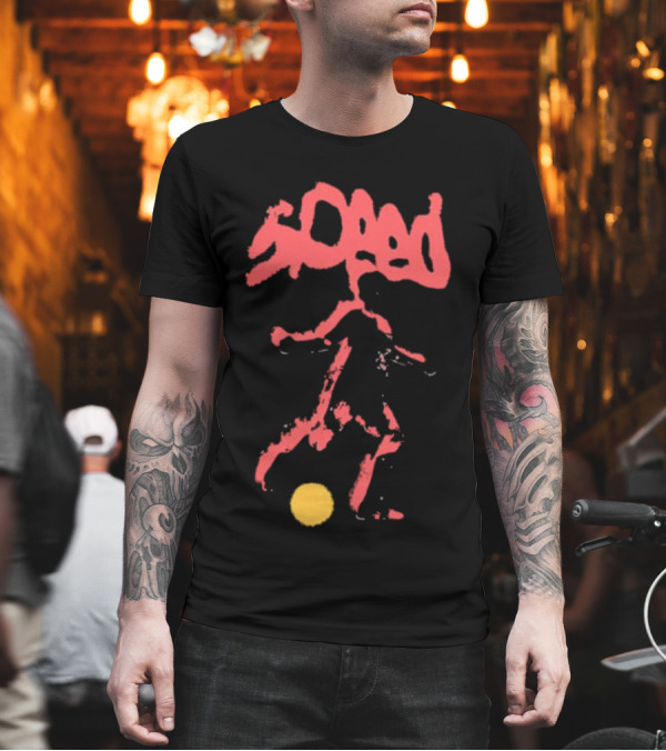 IShowSpeed Soccer Silhouette with Ball Warp T-Shirt IShowSpeed Soccer Silhouette with Ball Warp T-Shirt