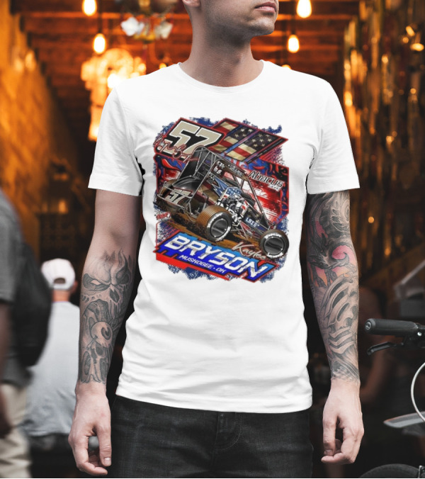 57 Kaylee Bryson Abacus Racing Bryson Muskogee OK Racing Car American Flag T-Shirt 57 Kaylee Bryson Abacus Racing Bryson Muskogee OK Racing Car American Flag T-Shirt