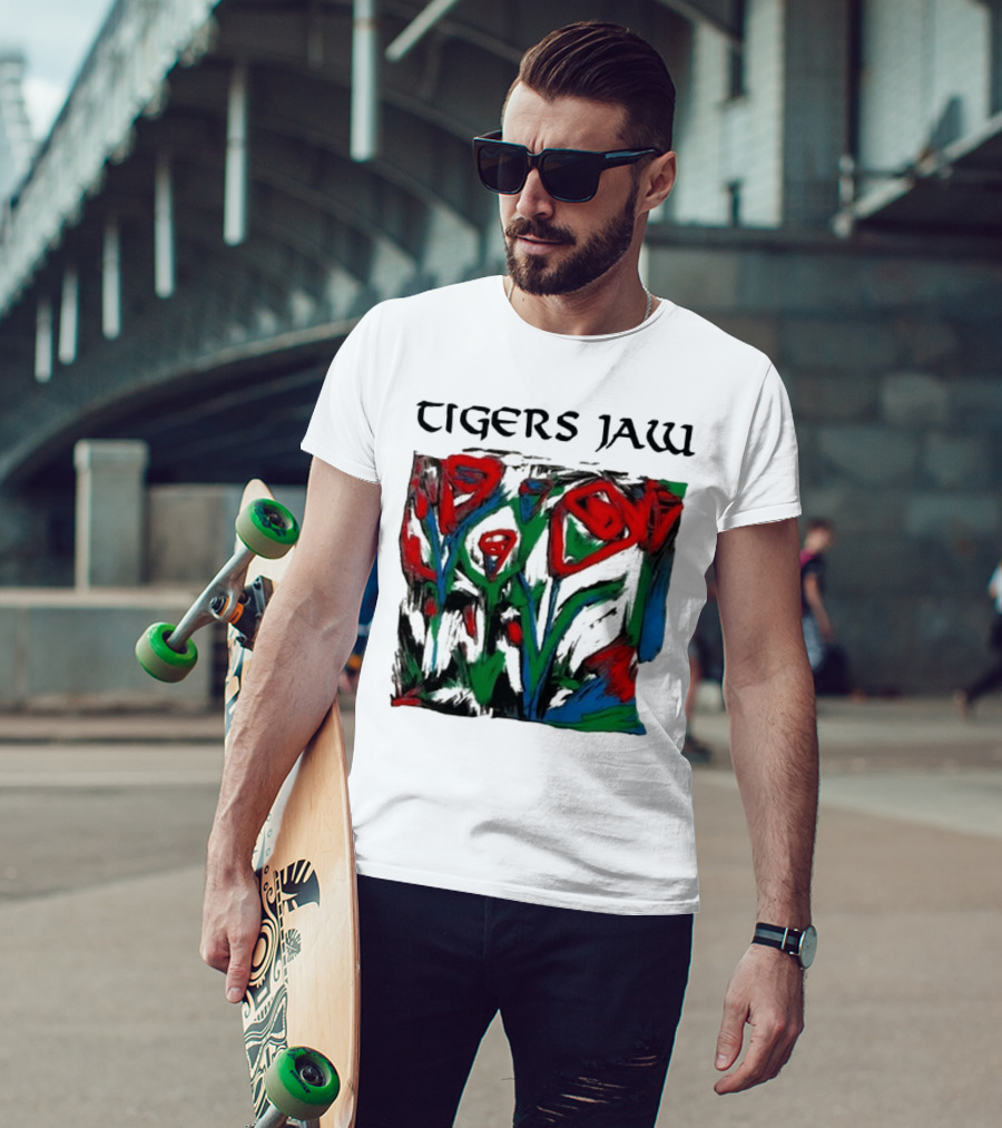 Tigers Jaw Lovesong Abstract Floral T-Shirt