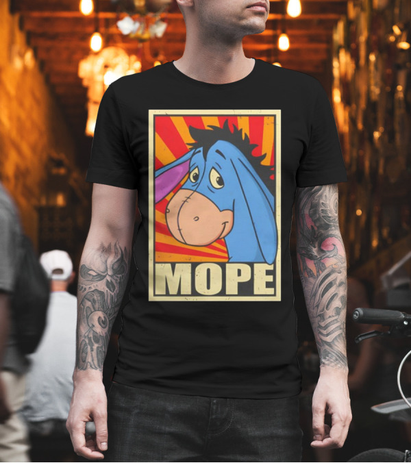 Eeyore Mope Vintage Cartoon Style With Sunburst Background T-Shirt Eeyore Mope Vintage Cartoon Style With Sunburst Background T-Shirt
