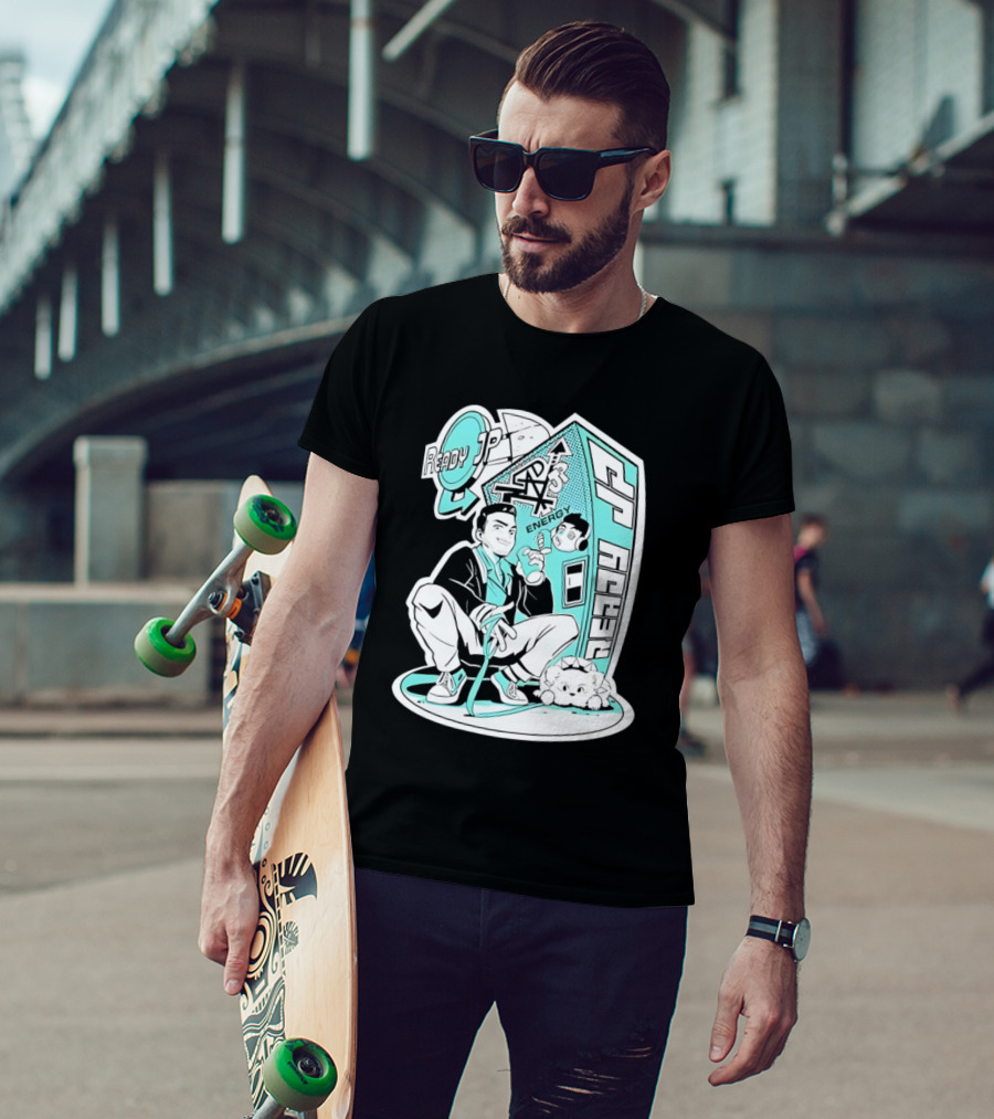 Ready JP Energy Machine Retro Style Oponok T-Shirt