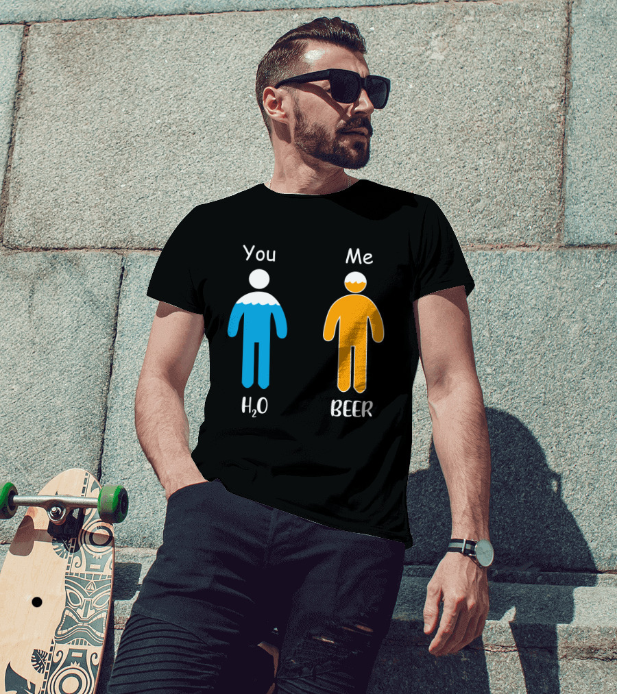 You Me H2O Beer Icon Figures T-Shirt