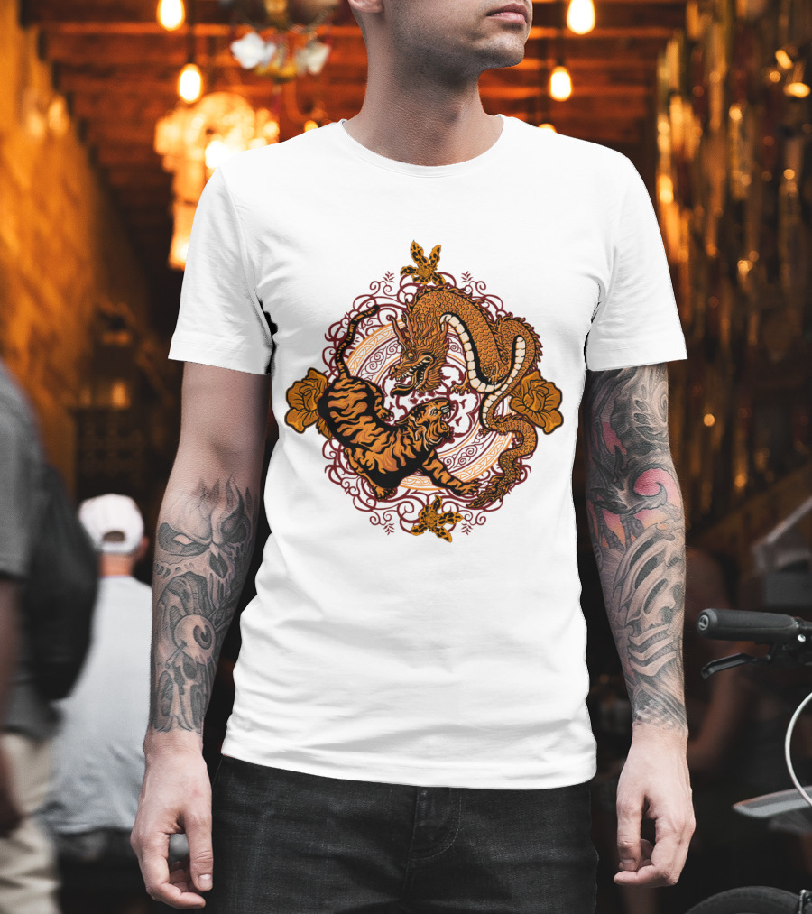 Dragon And Tiger Circle In Harmony T-Shirt