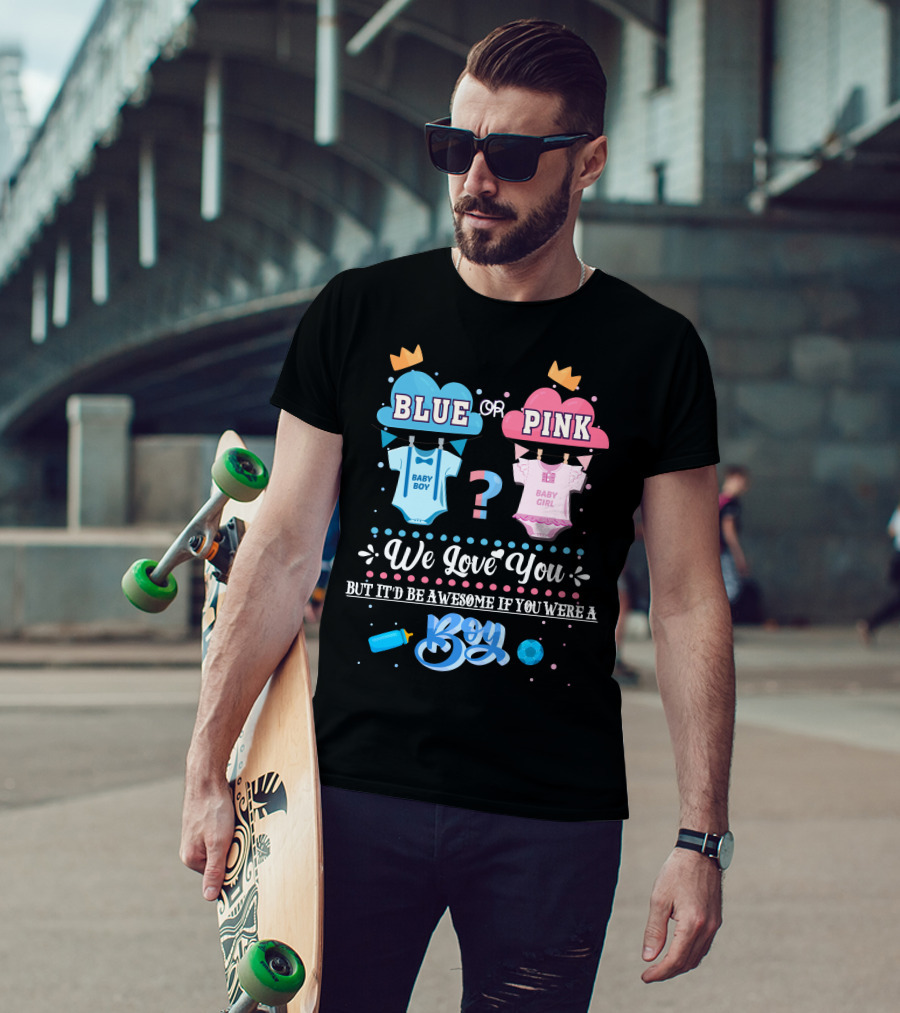 Blue Or Pink Baby Boy Girl Boy T-Shirt