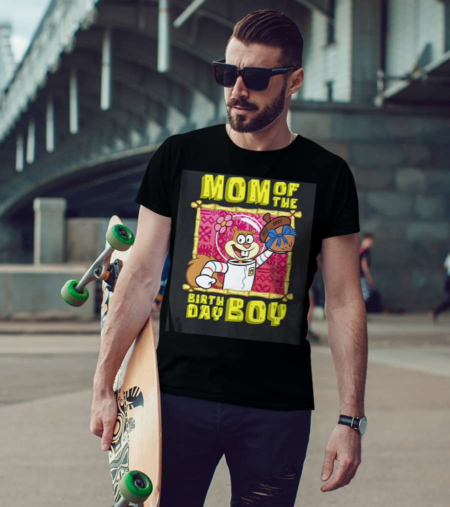 Mademark X Spongebob SquarePants Mom Of The Birth Day Boy Sandy Cheeks Celebrate T-Shirt